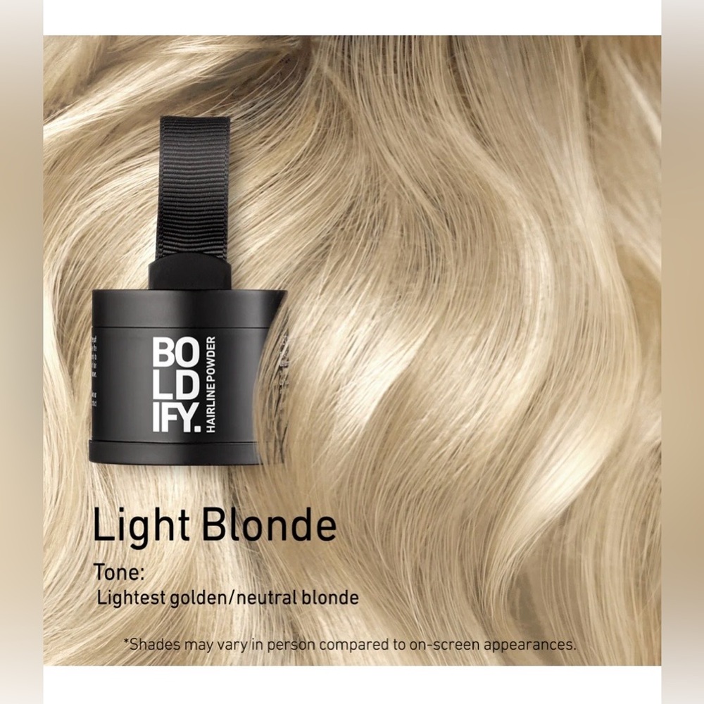 Boldify Hairline Powder Light Blonde NEW Yellow White Full Size 0.35 oz.